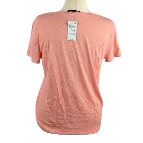 Inc International Concepts Women's Side-Ruched T-Shirt Size XL First Blush - Picture 2 of 3